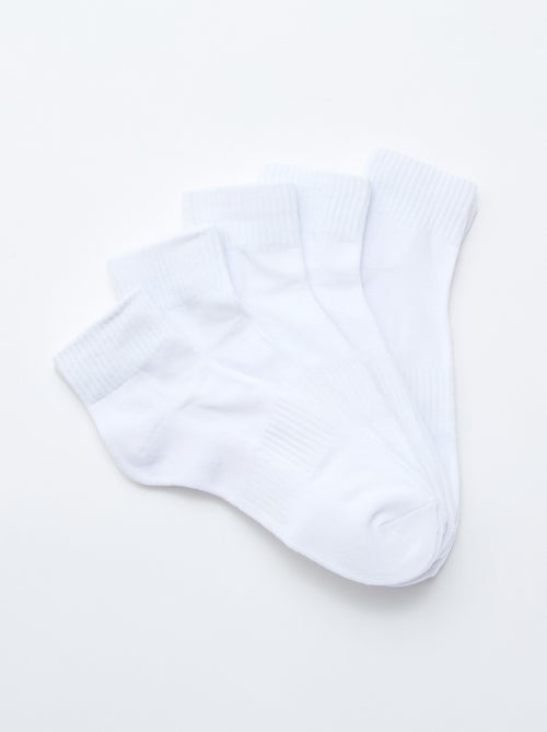 Lot de 5 paires de socquettes de sport - Kiabi