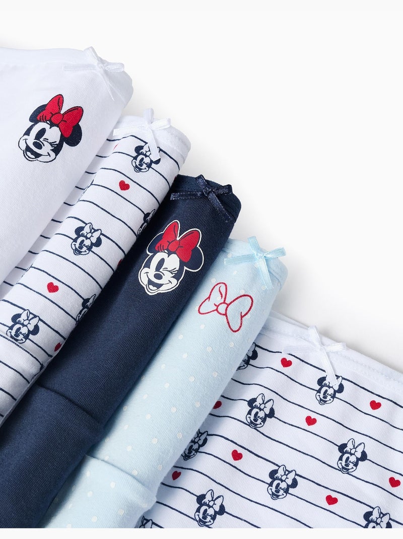 Lot de 5 Pantalons Minnie Blanc Bleu marine - Kiabi