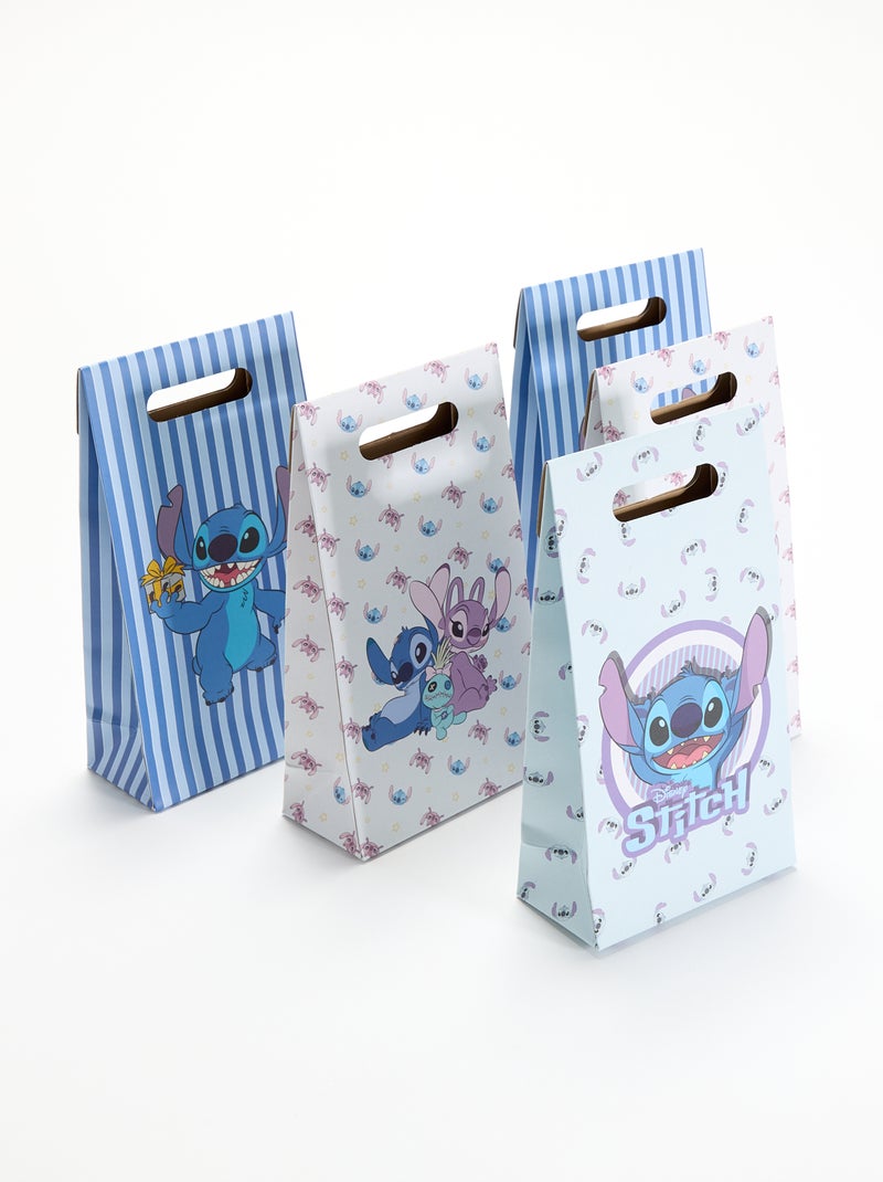 Lot de 5 pochettes cadeaux 'Stitch' de 'Disney' Bleu - Kiabi