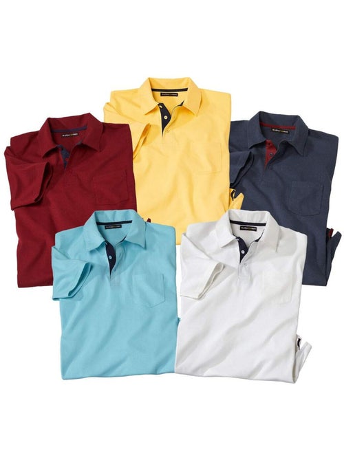 Lot de 5 polos sportwear  - atlas for men - Kiabi