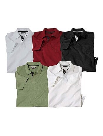 Lot de 5 Polos SportWear - ATLAS FOR MEN