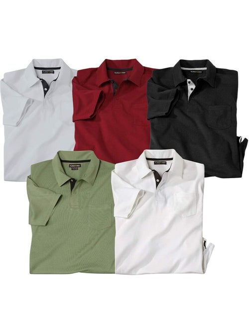 Lot de 5 polos sportwear  - atlas for men - Kiabi