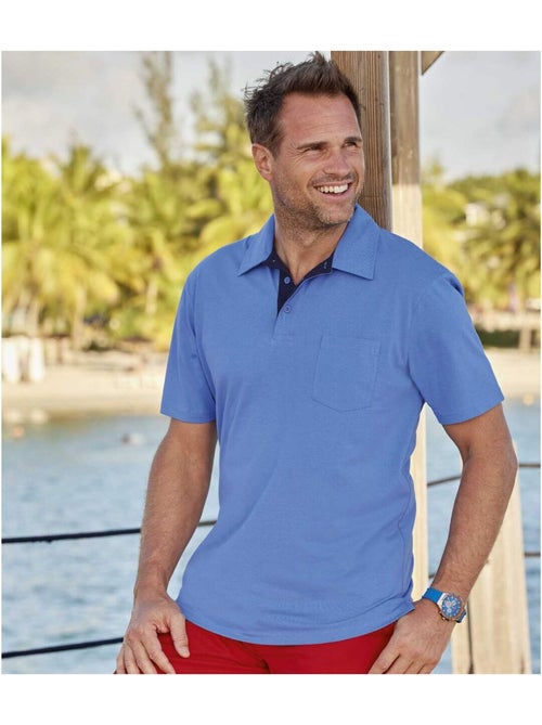 Lot de 5 polos unis fantaisie   - atlas for men - Kiabi