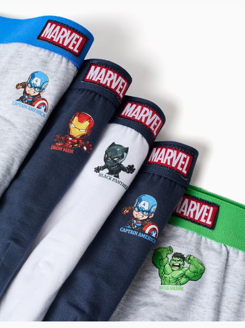 Lot de 5 slips à imprimés Avengers - Kiabi