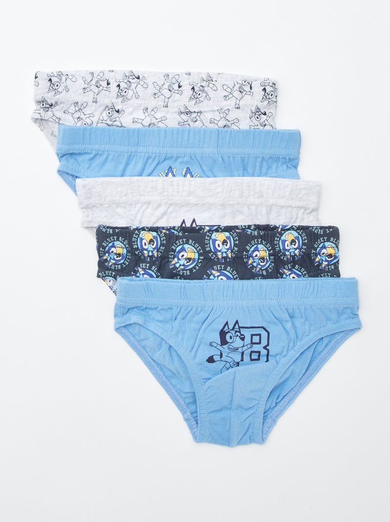 Lot de 5 slips 'Bluey' Bleu - Kiabi