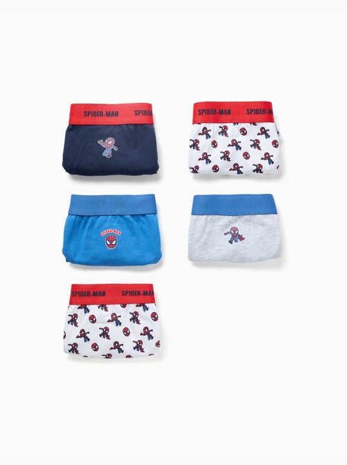 Lot de 5 slips en coton avec imprimés spider-man - Kiabi