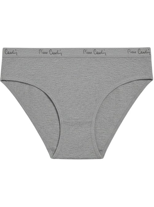 Lot de 5 slips femme  en coton uni ceinture fine 2cm class pierre cardin - Kiabi