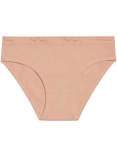Lot de 5 slips femme  en coton uni ceinture fine 2cm class pierre cardin - Kiabi
