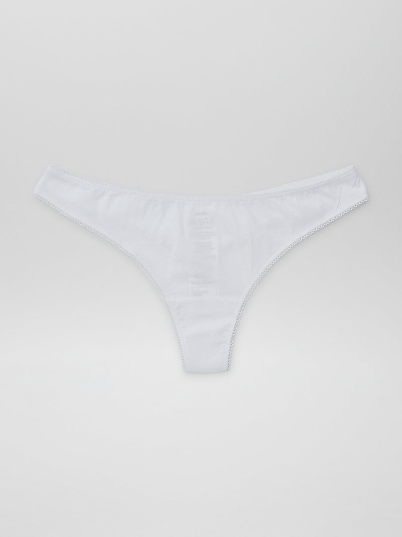 Lot de 5 strings BLANC - Kiabi