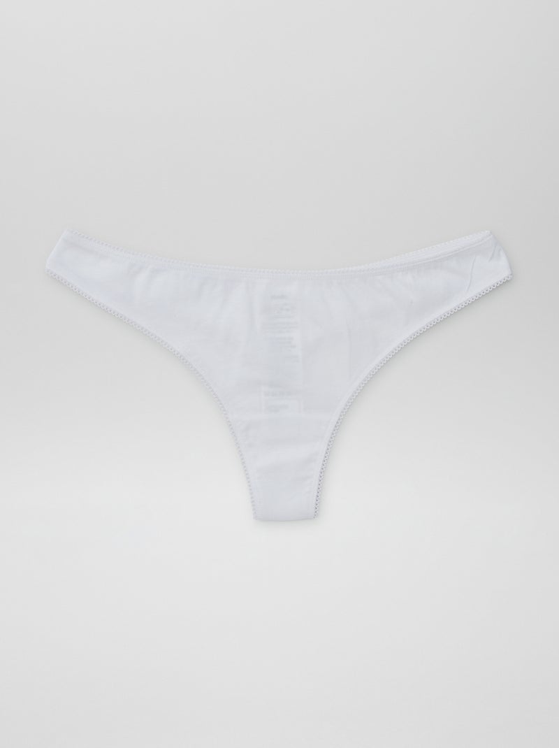 Lot de 5 strings BLANC - Kiabi
