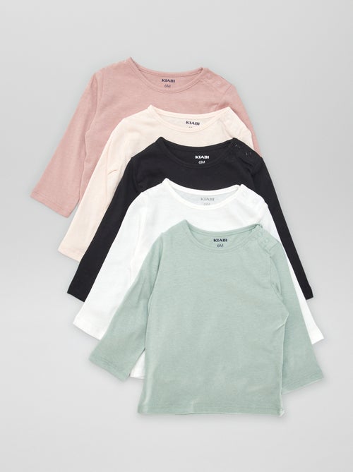 Lot de 5 t-shirts unis - Kiabi