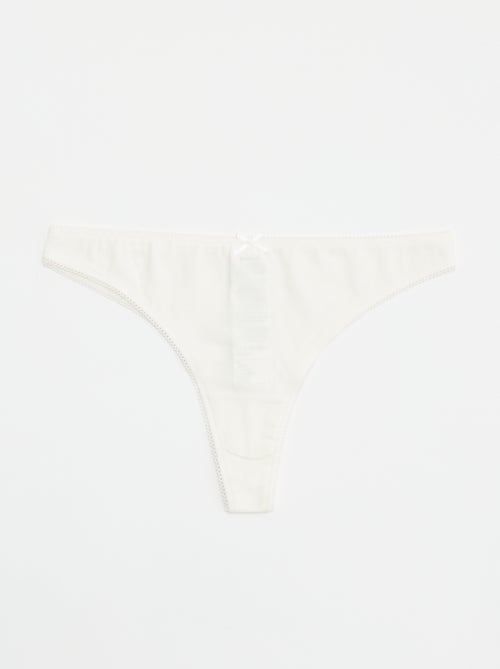 Lot de 5 tangas en coton - Kiabi