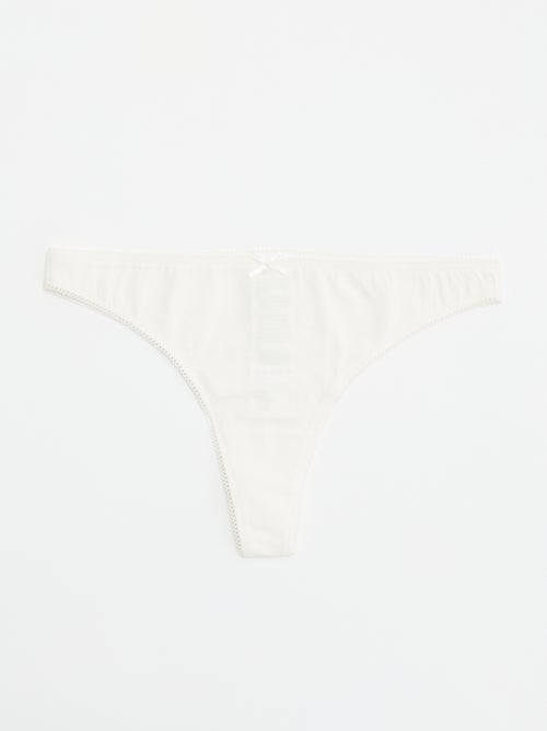 Lot de 5 tangas en coton - Kiabi