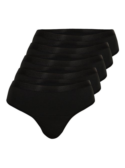 Lot de 5 tangas menstruels femme athena - Kiabi