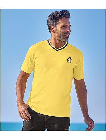 Lot de 5 tee-shirts unis col v - atlas for men