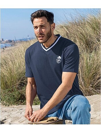 Lot de 5 tee-shirts unis col v - atlas for men