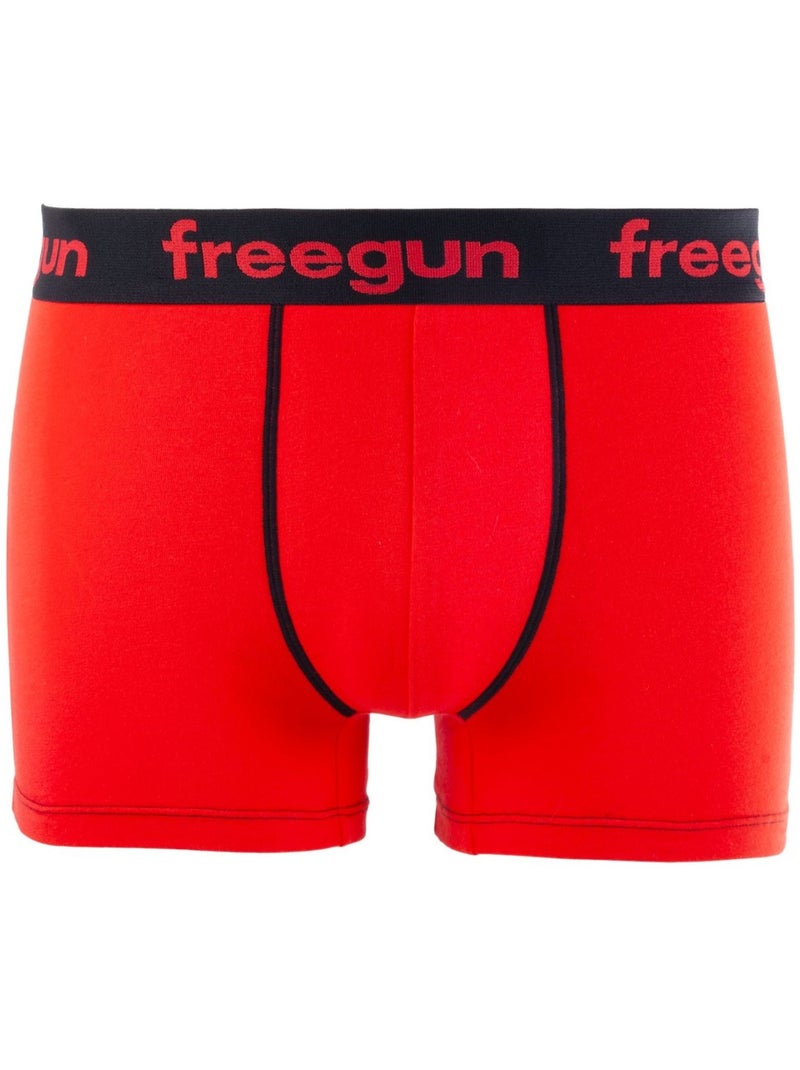 Lot de 6 boxers coton homme uni freegun Noir - Kiabi