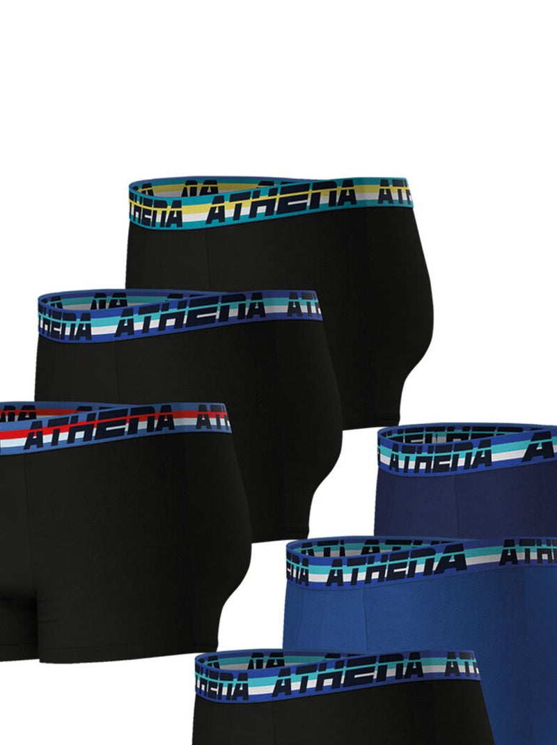 Lot de 6 boxers homme 720 stretch athena Multicolore - Kiabi