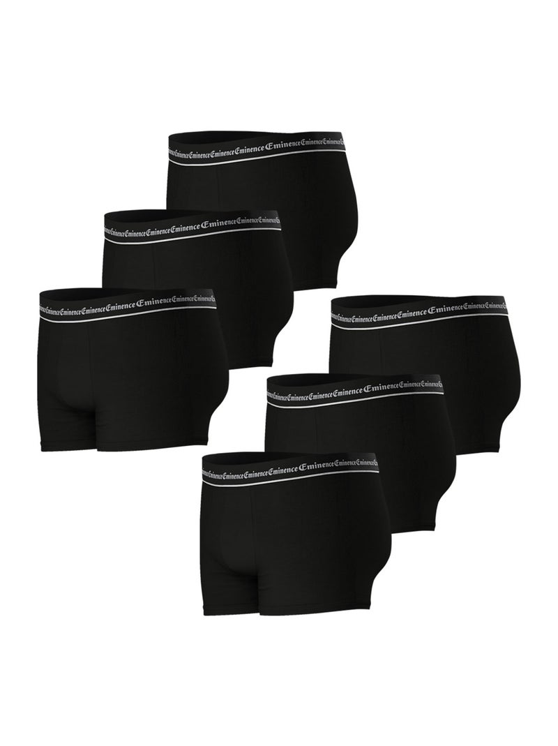 Lot de 6 boxers homme business eminence Noir Blanc - Kiabi