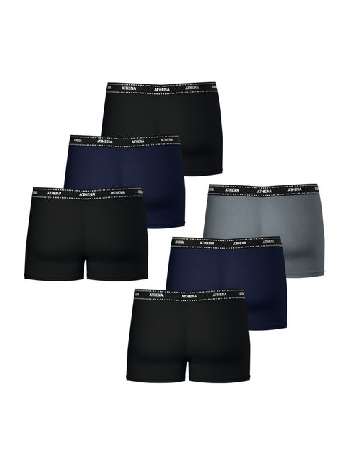 Lot de 6 boxers homme duo essentiel athena - Kiabi Lot de 6 boxers homme duo essentiel athena - Kiabi