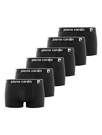 Lot de 6 boxers homme en coton basic pierre cardin