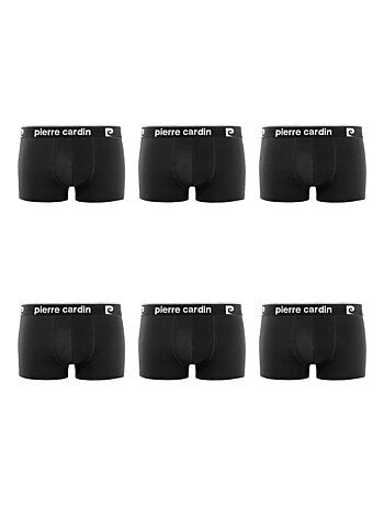 Lot de 6 boxers homme en coton basic pierre cardin