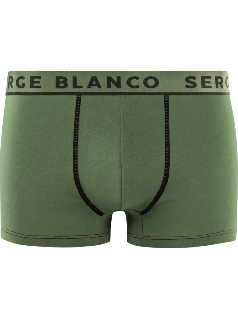 Lot de 6 boxers homme en coton casual serge blanco Vert kaki - Kiabi