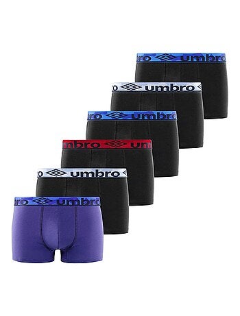 Lot de 6 boxers homme en coton force umbro