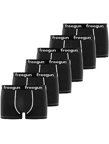 Lot de 6 boxers homme en coton freegun