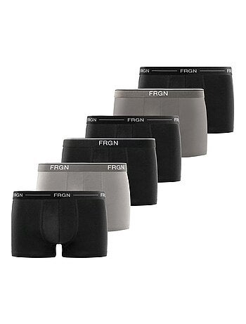 Lot de 6 boxers homme en coton frgn line et class freegun