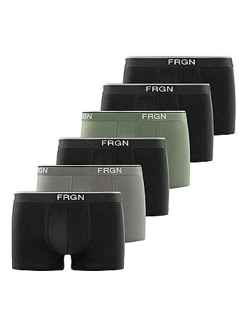 Lot de 6 boxers homme en coton frgn line freegun