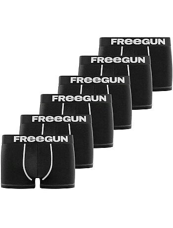 Lot de 6 boxers homme microfibre freegun