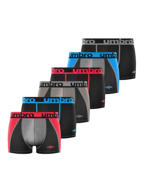 Lot de 6 boxers homme tec umbro - Kiabi