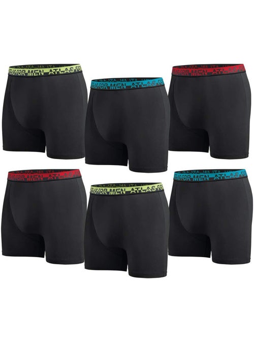 Lot de 6 boxers stretch confort - atlas for men - Kiabi Lot de 6 boxers stretch confort - atlas for men - Kiabi