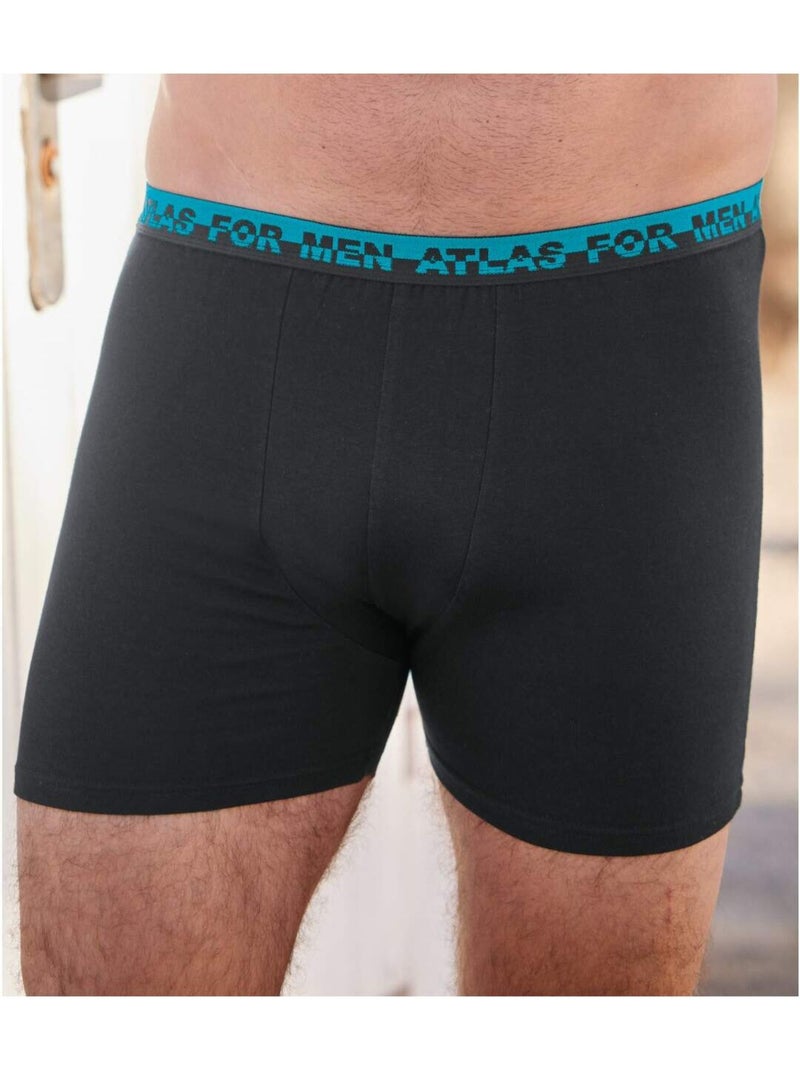 Lot de 6 boxers stretch confort   - atlas for men Noir - Kiabi