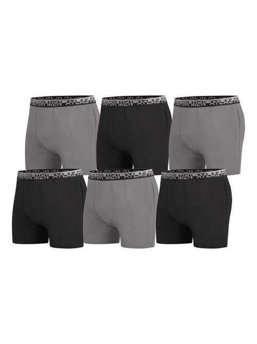 Lot de 6 Boxers Stretch Unis Atlas For Men - ATLAS FOR MEN - Kiabi Lot de 6 Boxers Stretch Unis Atlas For Men - ATLAS FOR MEN - Kiabi