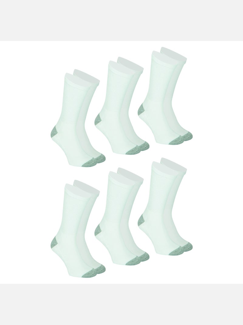 Lot de 6 mi-chaussettes homme ecopack sport athena Blanc - Kiabi