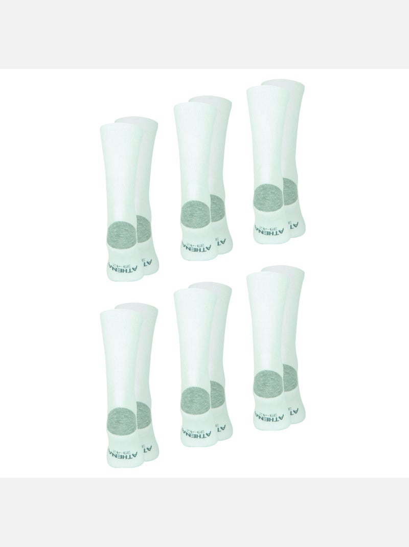 Lot de 6 mi-chaussettes homme ecopack sport athena Blanc - Kiabi
