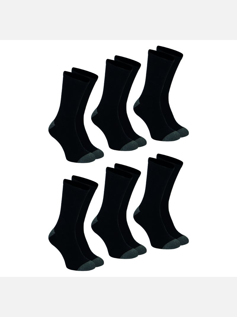 Lot de 6 mi-chaussettes homme ecopack sport athena Noir - Kiabi