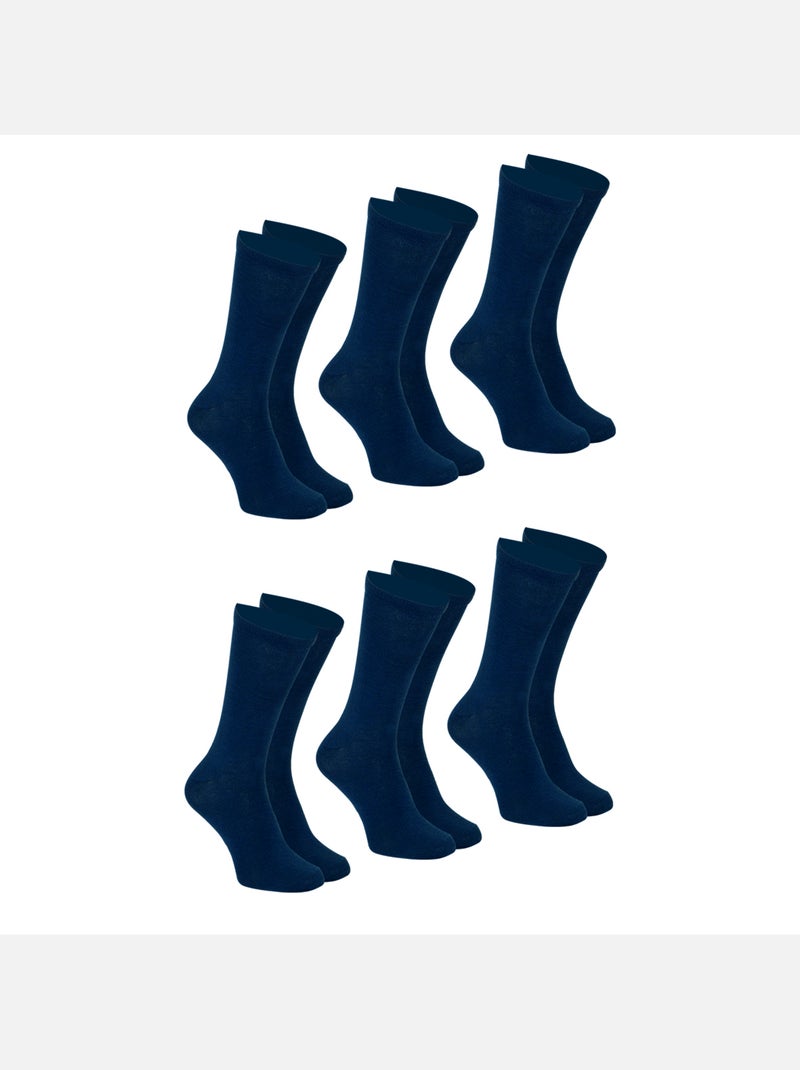 Lot de 6 Mi-Chaussettes MY PETIT PRIX Bleu - Kiabi