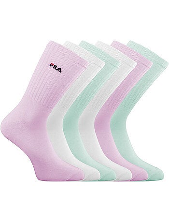 Lot de 6 paires de chaussette tennis homme super bubble fila