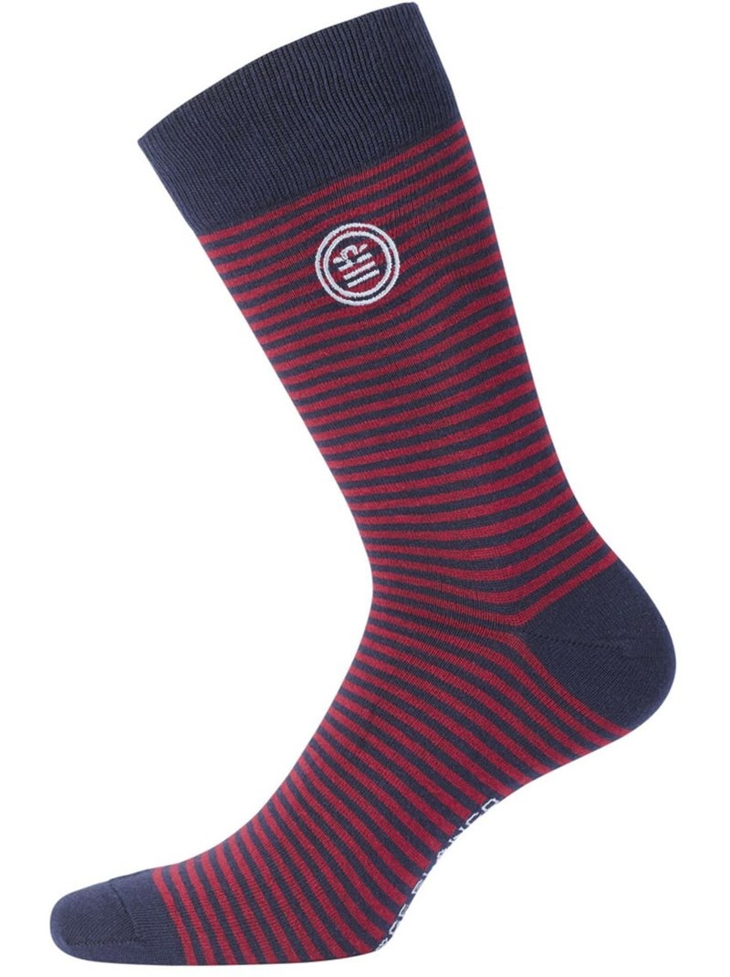 Lot de 6 paires de chaussettes de ville coton homme serge blanco Bleu - Kiabi