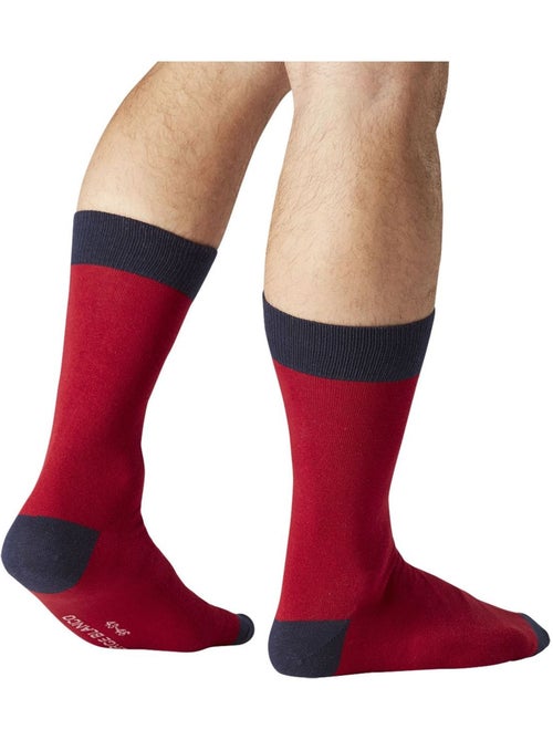 Lot de 6 paires de chaussettes de ville coton homme serge blanco - Kiabi