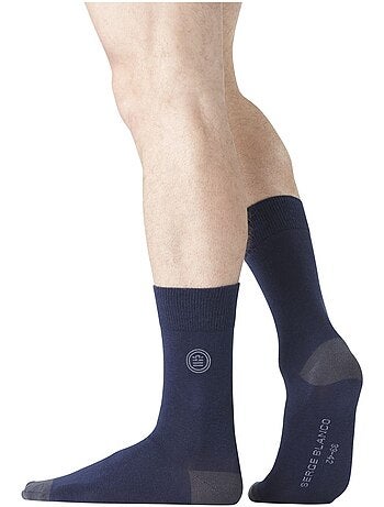 Lot de 6 paires de chaussettes de ville coton homme serge blanco