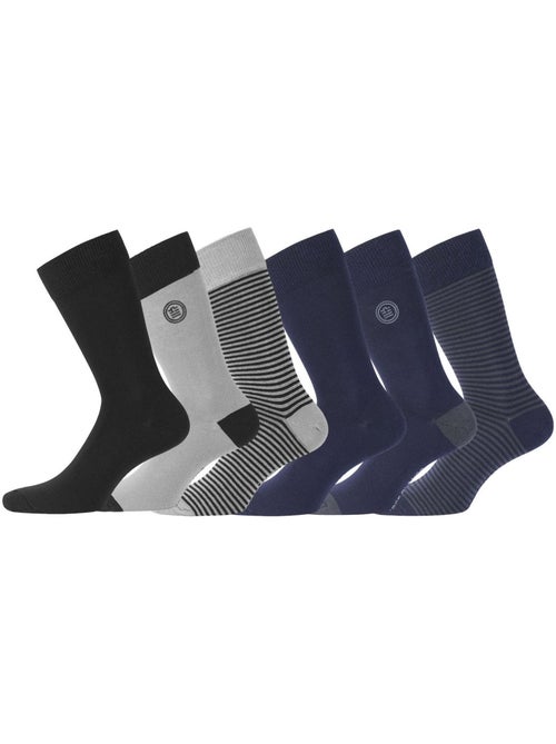 Lot de 6 paires de chaussettes de ville coton homme serge blanco - Kiabi Lot de 6 paires de chaussettes de ville coton homme serge blanco - Kiabi