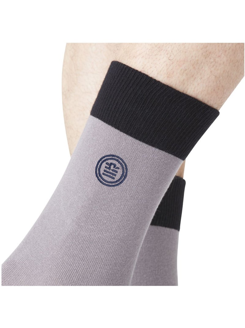Lot de 6 paires de chaussettes de ville coton homme serge blanco Gris - Kiabi