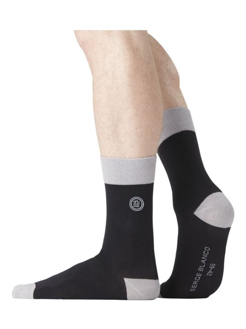 Lot de 6 paires de chaussettes de ville coton homme serge blanco - Kiabi