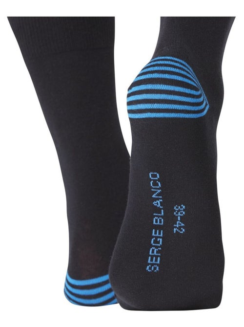 Lot de 6 paires de chaussettes de ville coton homme serge blanco - Kiabi