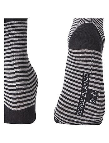 Lot de 6 paires de chaussettes de ville coton homme serge blanco