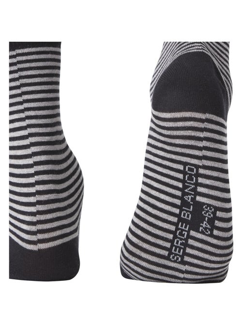 Lot de 6 paires de chaussettes de ville coton homme serge blanco - Kiabi Lot de 6 paires de chaussettes de ville coton homme serge blanco - Kiabi